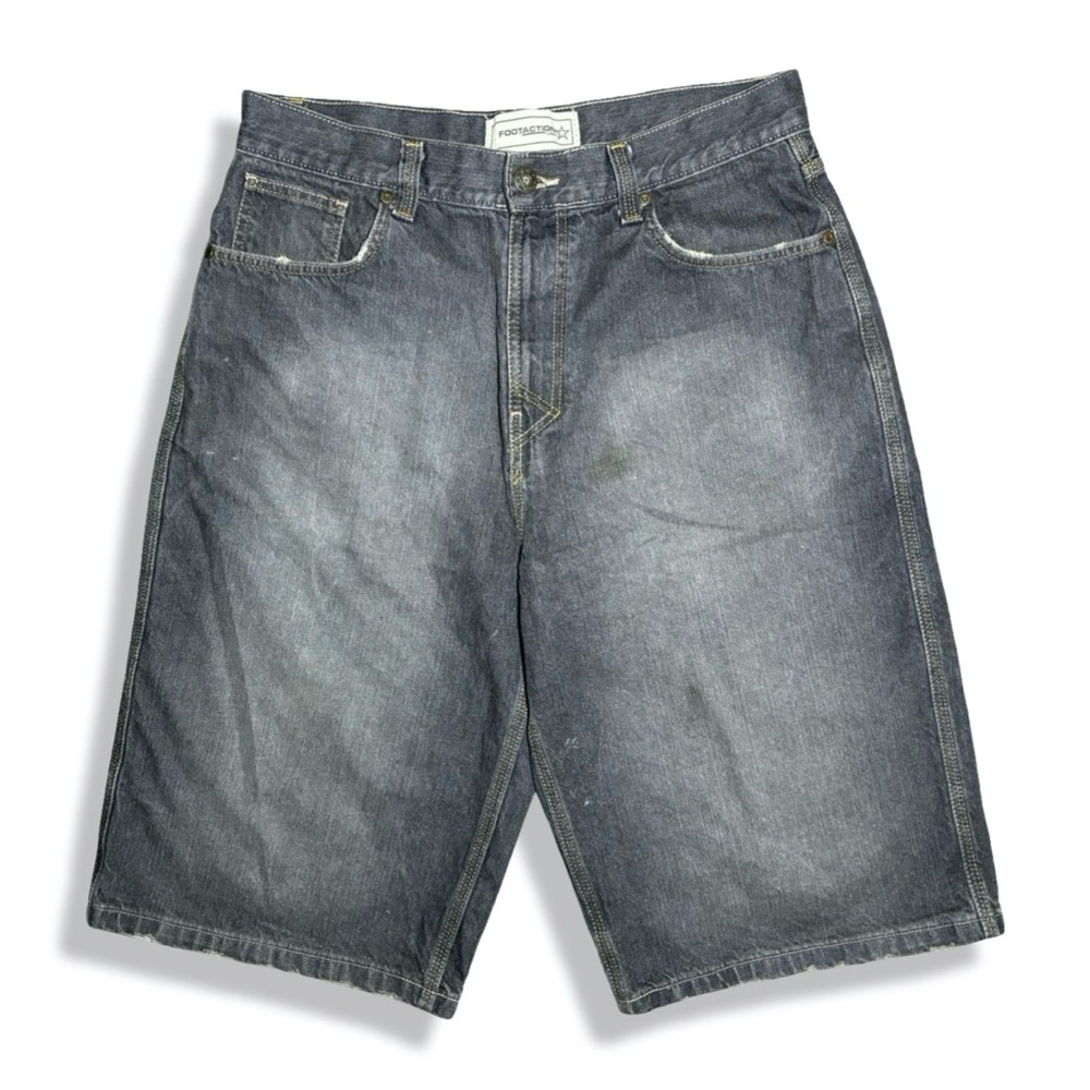 Vintage Y2K Foot Action Baggy Denim Shorts / Jorts